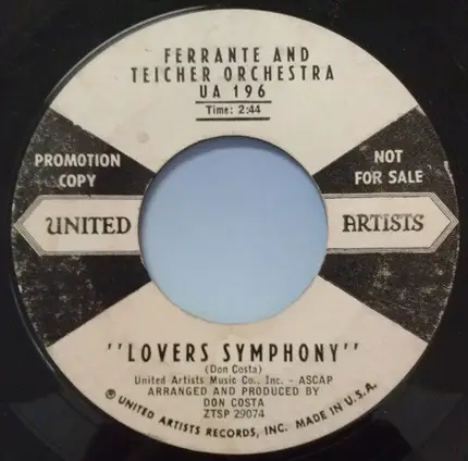 Ferrante And Teicher Orchestra - Dream Concerto / Lovers Symphony