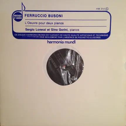 Ferruccio Busoni - L'Oeuvre Pour Deux Pianos