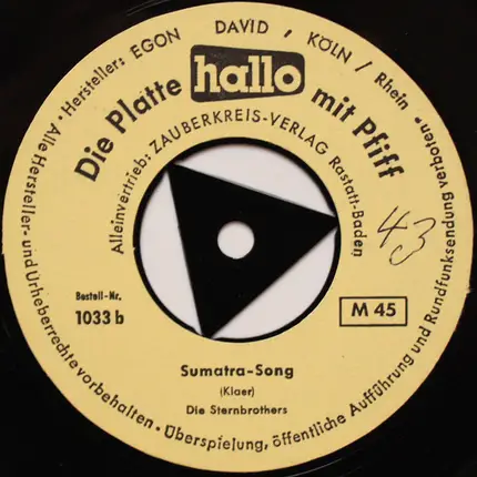 Ferry Jools mit Big-Band Eryk Sowa / Die Sternbrothers - Telefon Aus Paris / Sumatra-Song
