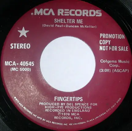 Fingertips - Shelter Me