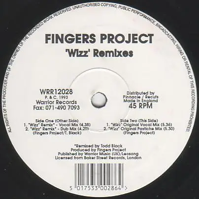Fingers Project - 'Wizz' Remixes