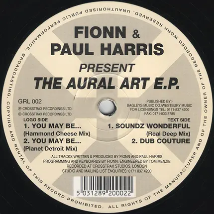 Fionn & Paul Harris - The Aural Art E.P.