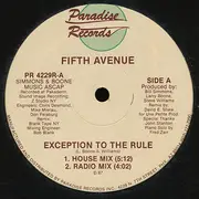 12inch Vinyl Single - Fifth Avenue - Exception To The Rule
