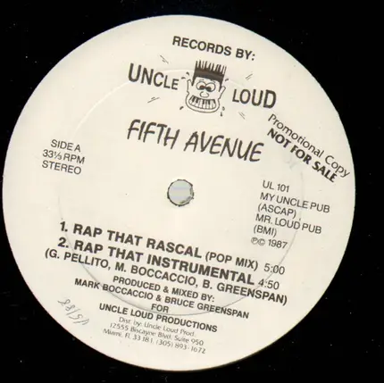 Fifth Avenue - Rap That Rascal / Rub That Rascal