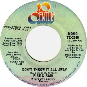 Fire - Don't Throw It All Away