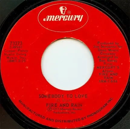 Fire & Rain - Hello Stranger / Somebody To Love