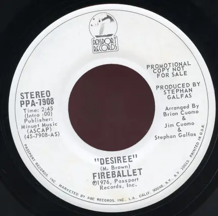 Fireballet - Carrollon / Desiree