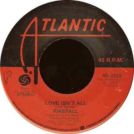 Firefall - Love Isn't All / Livin' Ain't Livin'
