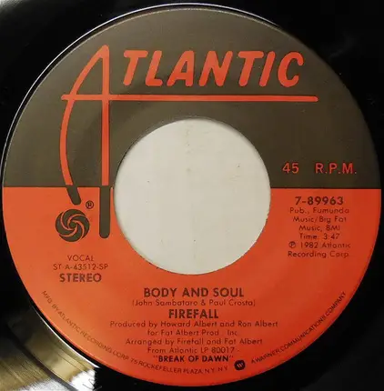Firefall - Body And Soul
