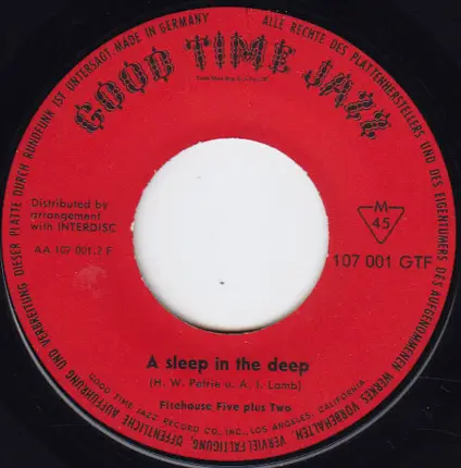 Firehouse Five Plus Two - When My Dreamboat Comes Home / A Sleep In The Deep