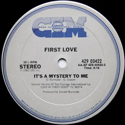 First Love - It's A Mystery To Me / My First Love