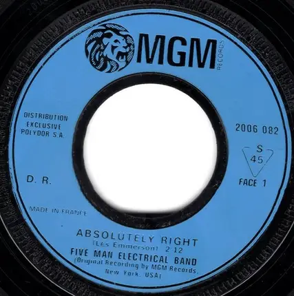 Five Man Electrical Band - Absolutely Right