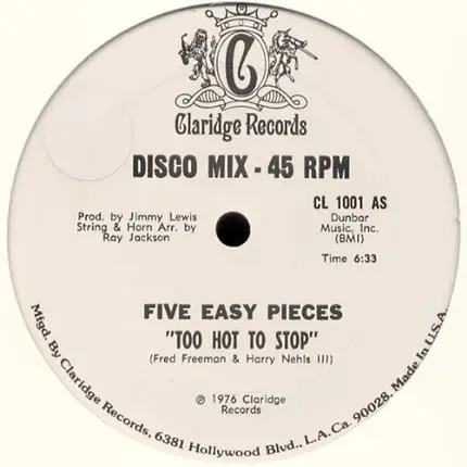 Five Easy Pieces - Too Hot To Stop