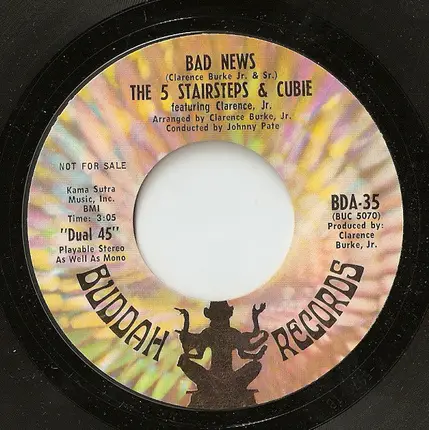 Five Stairsteps Featuring Clarence Burke - The Shadow Of Your Love / Bad News