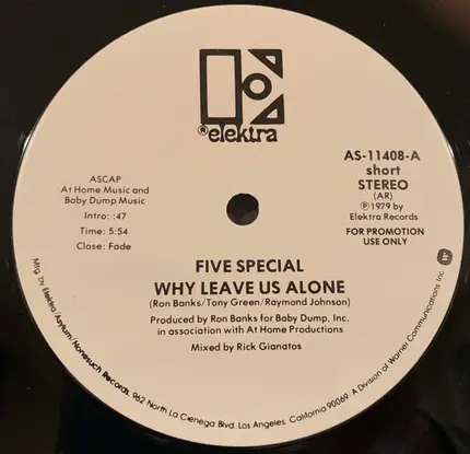 Five Special - Why Leave Us Alone