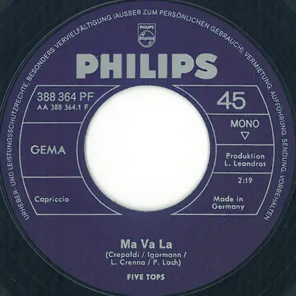 Five Tops - Ma Va La
