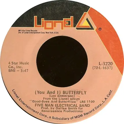 Five Man Electrical Band - Absolutely Right / (You And I) Butterfly