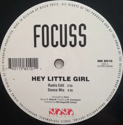 Focuss - Hey Little Girl
