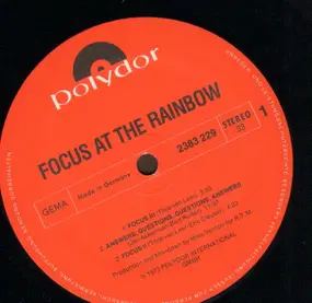 Focus - At the Rainbow