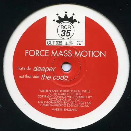 Force Mass Motion - Deeper / The Code