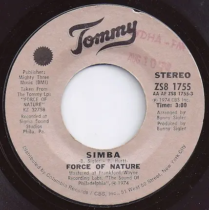 Force Of Nature - Simba / A Little Bit Of Something