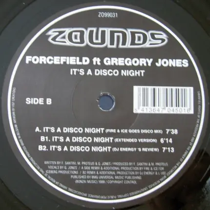 Forcefield Ft. Gregory Jones - It's A Disco Night
