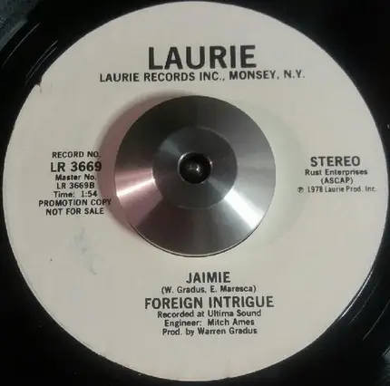 Foreign Intrigue - Celebrate / Jaimie