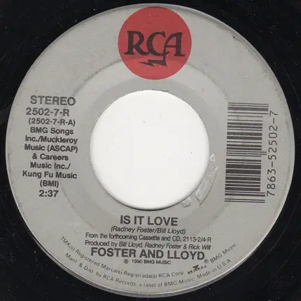 Foster And Lloyd - Is It Love