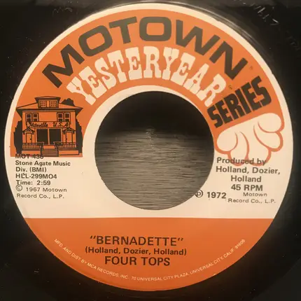 Four Tops - Bernadette / 7----Rooms Of Gloom