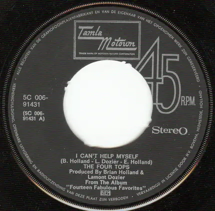 Four Tops - I Can't Help Myself (Sugar Pie, Honey Bunch)