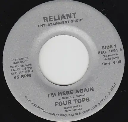 Four Tops - I'm Here Again