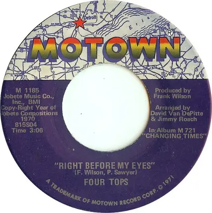 Four Tops - In These Changing Times / Right Before My Eyes