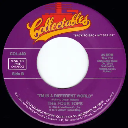 Four Tops - If I Were A Carpenter / I'm In A Different World