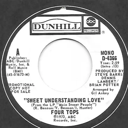 Four Tops - Sweet Understanding Love
