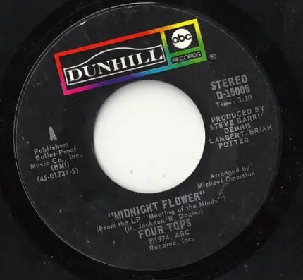 Four Tops - Midnight Flower / All My Love
