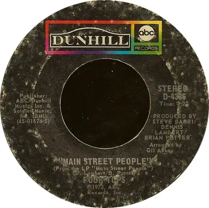 Four Tops - Sweet Understanding Love / Main Street People