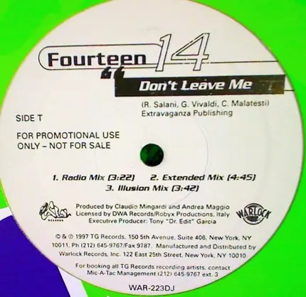 Fourteen 14 / Pianonegro - Don't Leave Me / In Africa