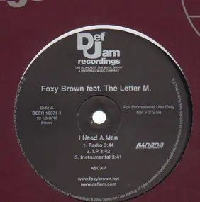 Foxy Brown feat. The Letter M. - I Need A Man / Magnetic feat. Young Gavin