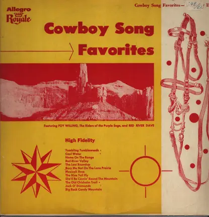 Foy Willing, The Riders of the Purple Sage, Red River Dave - Cowboy Song Favorites