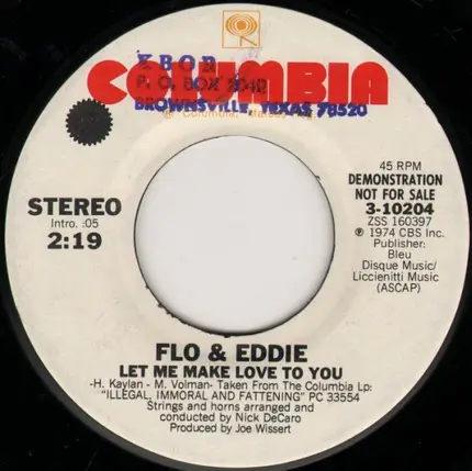 Flo & Eddie - Let Me Make Love To You