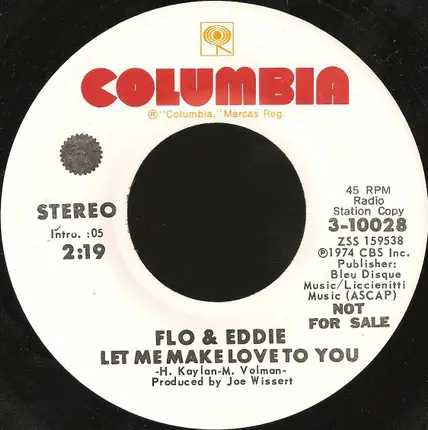 Flo & Eddie - Let Me Make Love To You