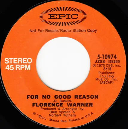 Florence Warner - For No Good Reason