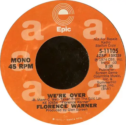 Florence Warner - We're Over
