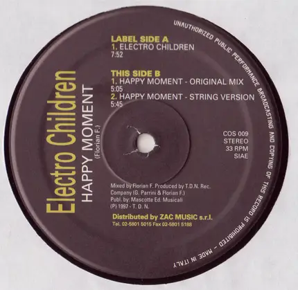 Floriano Fusato - Electro Children / Happy Moment
