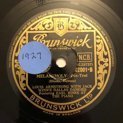 Fletcher Henderson And His Orchestra / Louis Armstrong With Jack Winn And His Dallas Dandies Featur - Hot Mustard / Melancholy