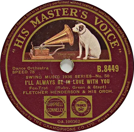 Fletcher Henderson And His Orchestra - I'm A Fool For Loving You / I'll Always Be In Love With You