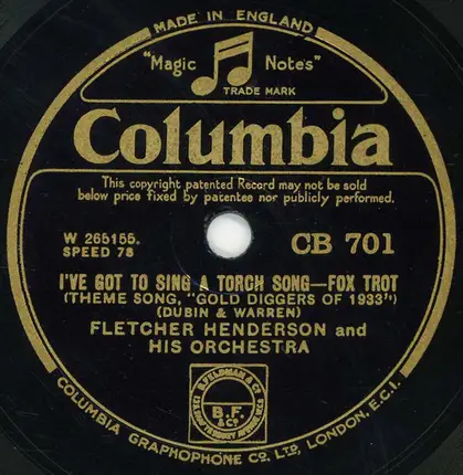 Fletcher Henderson And His Orchestra - New King Porter Stomp / I've Got To Sing A Torch Song