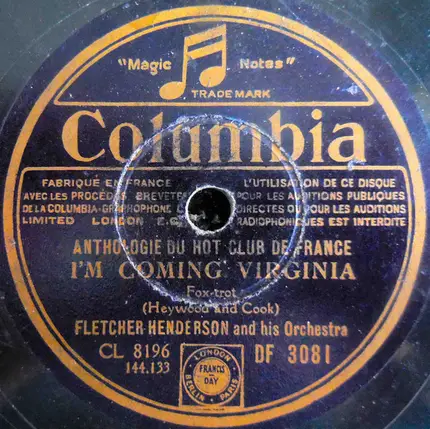 Fletcher Henderson And His Orchestra - The Whiteman Stomp / I'm Coming Virginia