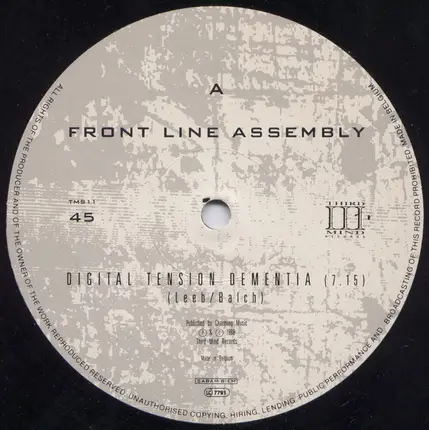 Front Line Assembly - Digital Tension Dementia