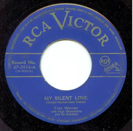 Fran Warren - My Silent Love / Look To The Rainbow